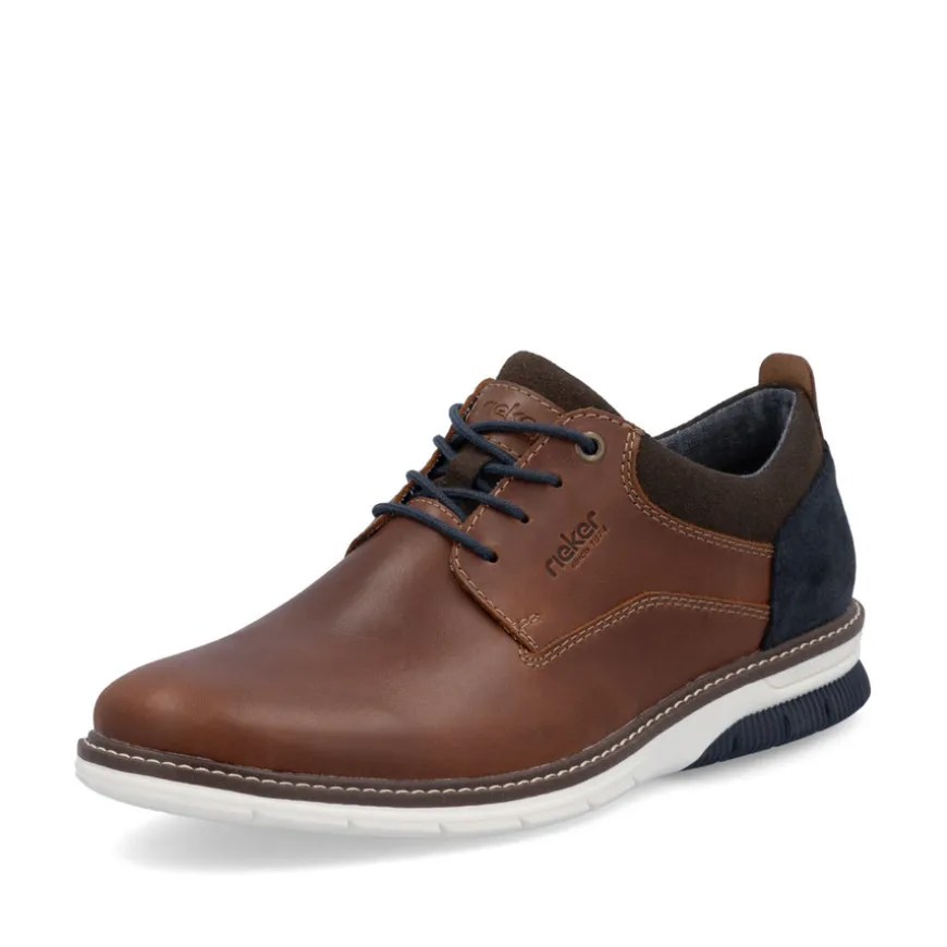 rieker_mens_tannavy_combi_0-2.webp Rieker Mens Tan/Navy Combination Casual Laced Shoe 14405-24