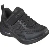 Skechers Kids All Black Velcro Trainer TORVIX Black 403775L/BBK