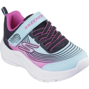 Skechers Kids Aqua/Purple Velcro Trainer MICROSPEC 303575L/AQPR