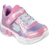 Skechers Kids Heart Lights Pink/Multi Velcro Trainer 302313L/PKMT
