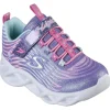 Skechers Kids Lights Lavender/Multi Velcro Trainer 302321L/LVMT