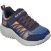 Skechers Kids Navy/Orange Velcro Trainer ZATIC 403737L/NVOR