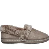Skechers Ladies Memory Foam Slippers Dark Taupe TEAM TOASTY 32777/DKTP