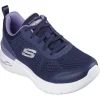 Skechers Ladies Navy/Lavender SKECH-AIR Laced Trainer 150370