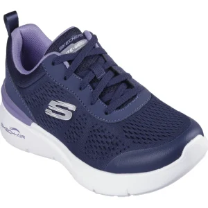 Skechers Ladies Navy/Lavender SKECH-AIR Laced Trainer 150370
