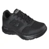 Skechers Mens Black Flex Advantage Memory Foam Trainers 232225
