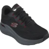 Skechers Mens Black/Red Arch-Fit Laced Trainer 232700/BKRD
