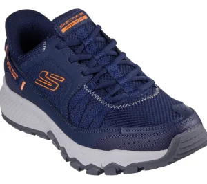 Skechers Mens Hands Free Slip-Ins Navy/Orange Trainer 237634/NVOR