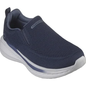 Skechers Mens Navy Memory Foam Slip-On Trainer ROYCE 210791