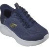 Skechers Mens Navy/Yellow Hands Free Slip-Ins Trainer 232466/NVYL