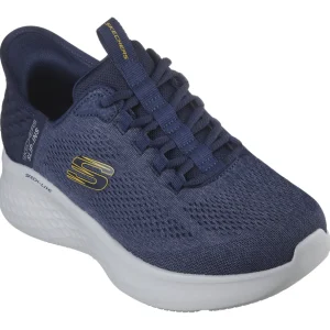 Skechers Mens Navy/Yellow Hands Free Slip-Ins Trainer 232466/NVYL