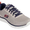 Skechers Mens Taupe/Navy Memory Foam Laced Trainer 232758/TPNV