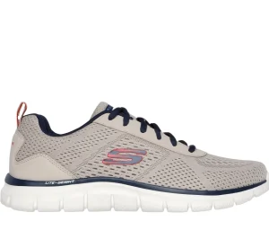 Skechers Mens Taupe/Navy Memory Foam Laced Trainer 232758/TPNV