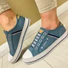 S.Oliver Ladies Denim Multi Canvas Slip-On Trainer 24707-42 802
