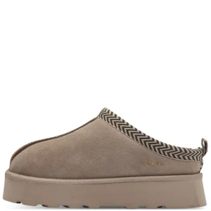 S.Oliver Ladies Light Taupe Warm-Lined Platform Mule 27104-43 345