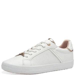 S.Oliver Ladies White Lightweight Laced Trainer 23642-42 100