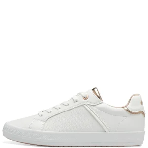 S.Oliver Ladies White Lightweight Laced Trainer 23642-42 100