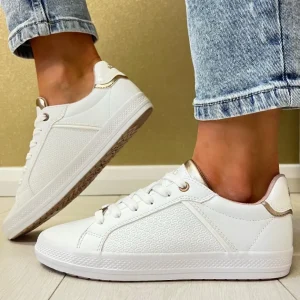 S.Oliver Ladies White Lightweight Laced Trainer 23642-42 100