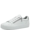 S.Oliver Ladies White/Silver Laced/Zip Trainer 23600-42 100