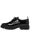 Tamaris Black Patent Chunky Sole Laced Shoe 23302-41 018
