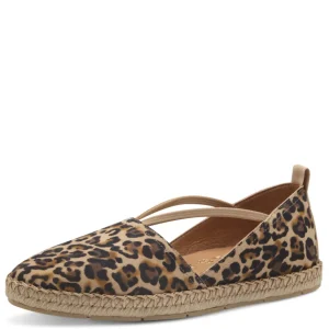 Tamaris Leopard Leather Elasticated Espadrille Pump 24620-44 360