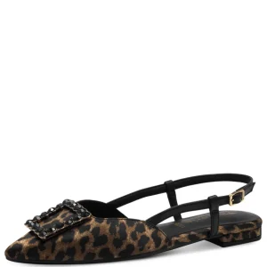 Tamaris Leopard Print Flat Sling Back 29403-42 360