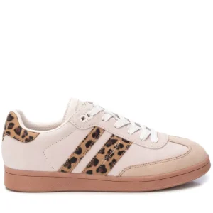 Teddy Smith Ladies Leopard Suede Leather Laced Trainer 120007