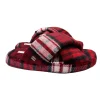 Tommy Hilfiger Ladies Tartan Check Crossover Home Mule Slippers 07608