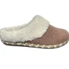 Toni Pons Ladies Nude Fleece Mule Slippers DELI-BF