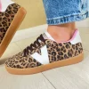 Victoria Ladies Leopard Print Suede Leather Gum Sole Trainer 1126205