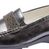 Waldläufer Ladies Grey/Black Patent Leather Loafer Shoe HANIN 348501