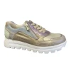Waldläufer Ladies Silver/Lavender Multi Laced/Zip Trainer AJALA 993004