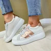 Wonders Off White/White/Copper Bungee Lace Slip-On Trainer A-2670
