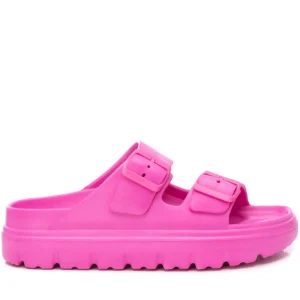 XTI Ladies Fuchsia Buckles Mule Sandal 142550