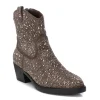 XTI Ladies Taupe Embellished Block Heel Cowboy Boot 143116