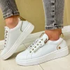 XTI Ladies White Combination Laced/Zip Trainer 143629