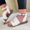 Blowfish White Soft Low Wedge Sandal BALANA