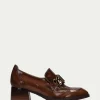 Hispanitas Ladies Tan Patent Chain Block Heel Shoe 232992