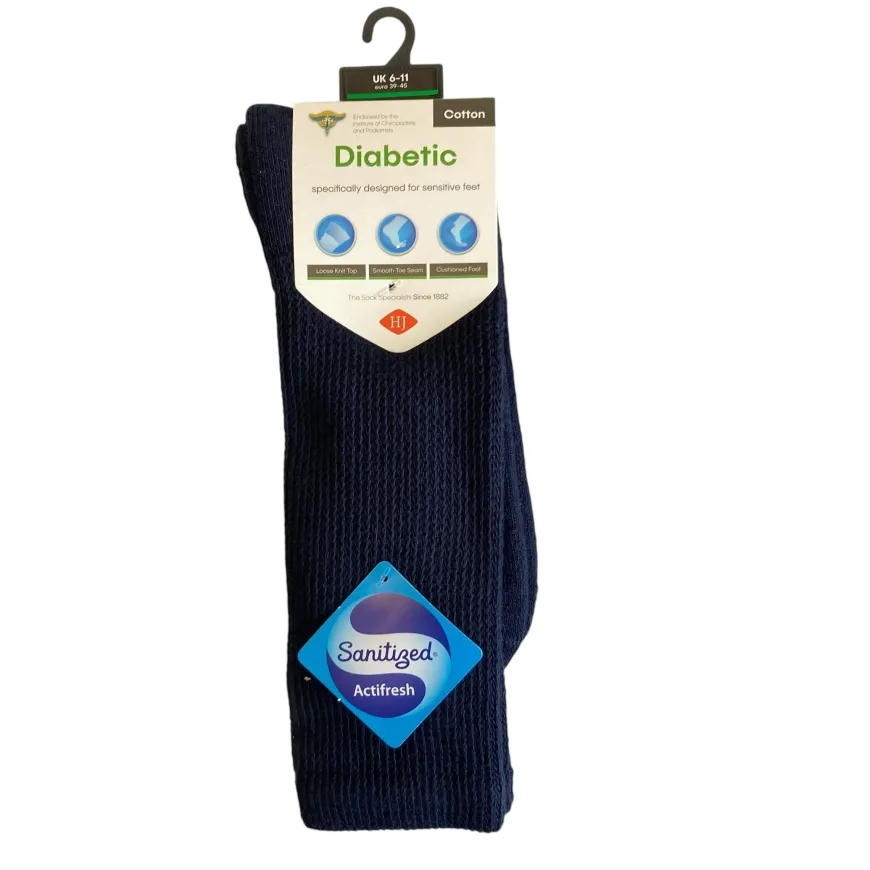 hj_hall_mens_diabetic_soc_0-2.webp HJ Hall Mens Diabetic Socks Navy Cotton