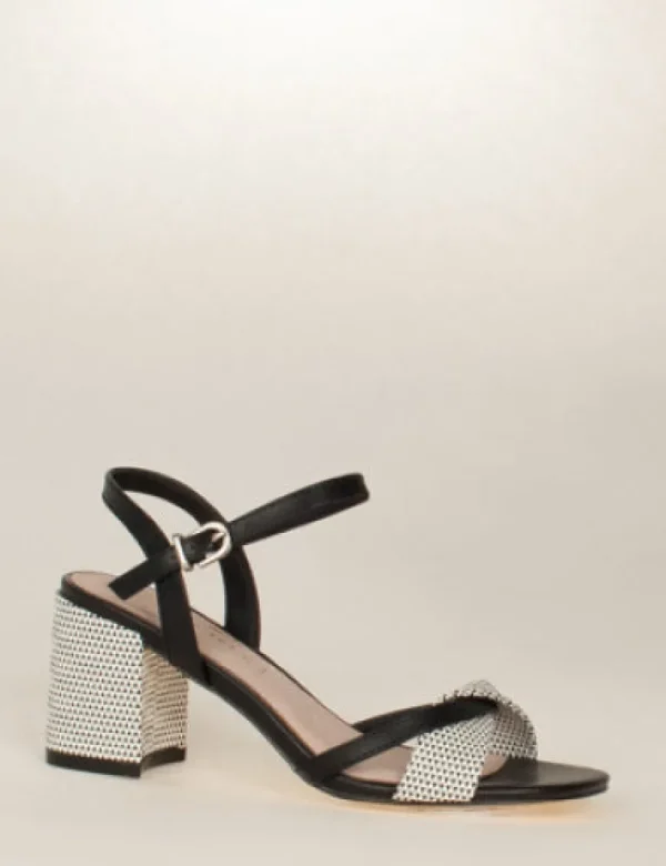 Kate Appleby Black Tie Block Heel Sandal HYNDBURN
