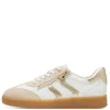 Marco Tozzi White/Gold Combination Laced/Zip Trainer 23739-44 137