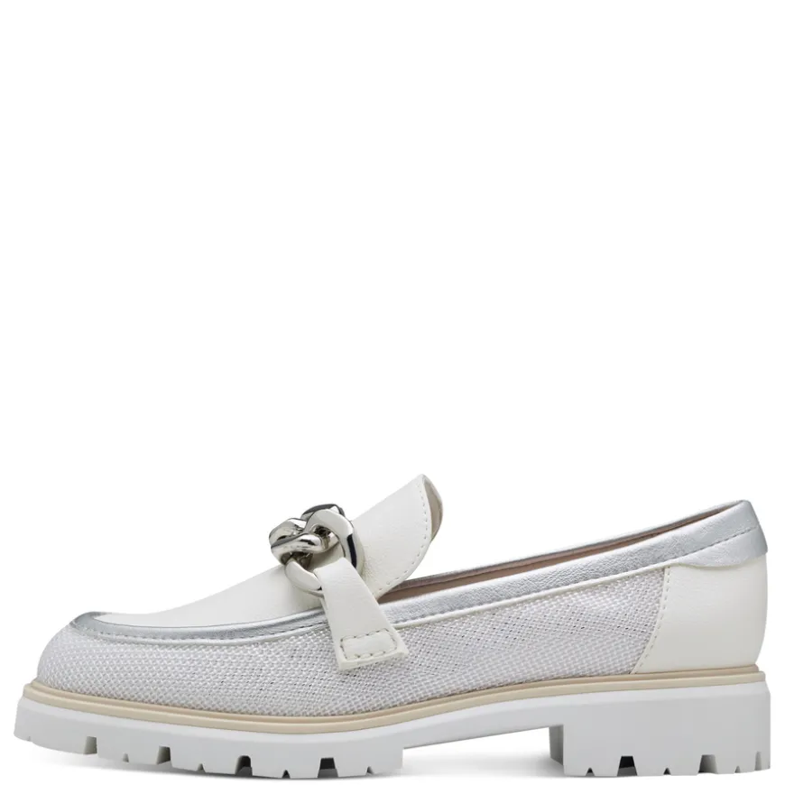 marco_tozzi_whitesilver_c_0.webp Marco Tozzi White/Silver Chain Loafer Shoe 24702-44 197