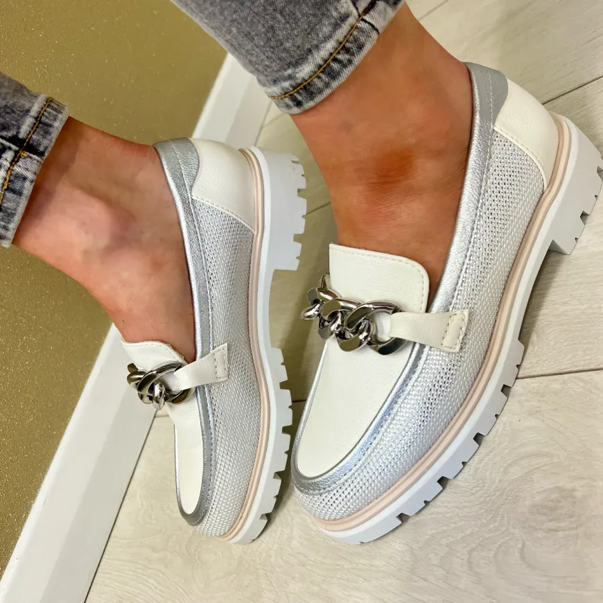 marco_tozzi_whitesilver_c_1.webp Marco Tozzi White/Silver Chain Loafer Shoe 24702-44 197