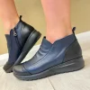 Paula Urban Black/Navy Soft Leather Ankle Boot STREET 01