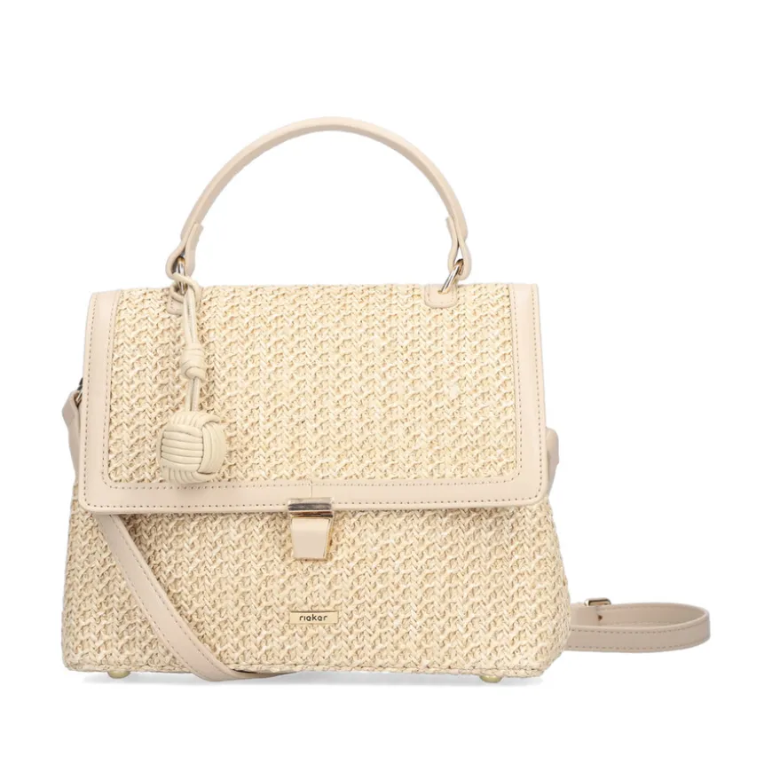 rieker_ladies_beige_combi_0-1.webp Rieker Ladies Beige Combination Weave Pattern Handbag H1606-60