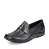 Rieker Ladies Black Flat Slip-On Shoe L1752-00