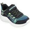 Skechers Kids Black/Blue/Lime Velcro Trainer ZATIC 403737L/BBLM