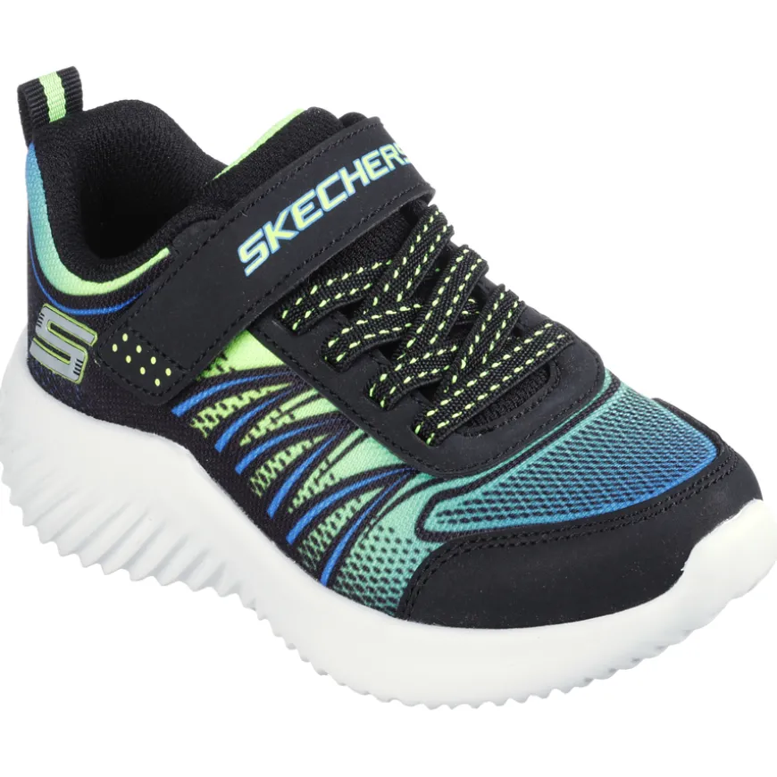 skechers_kids_blackblueli_0.webp Skechers Kids Black/Blue/Lime Velcro Trainer ZATIC 403737L/BBLM