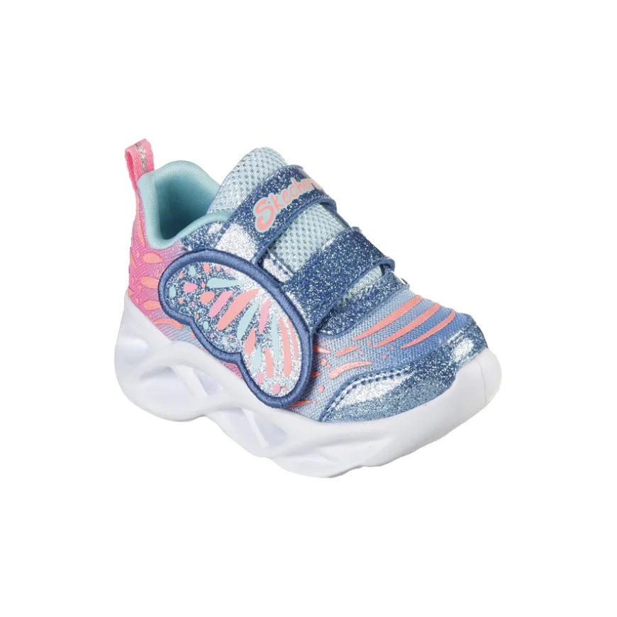 skechers_kids_lights_velc_0-1.webp Skechers Kids Lights Velcro Trainer Blue/Turquoise 302754N/BLTQ