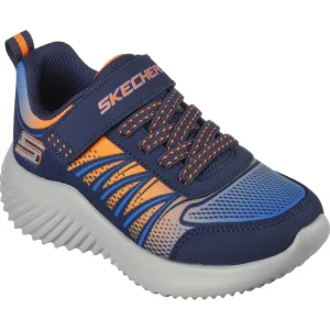 Skechers Kids Navy/Orange Velcro Trainer ZATIC 403737L/NVOR
